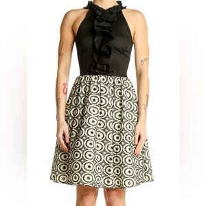 Anthropologie Coquette Girl Weston Wear Ruffle Halter Dress Embroidered Skirt 4